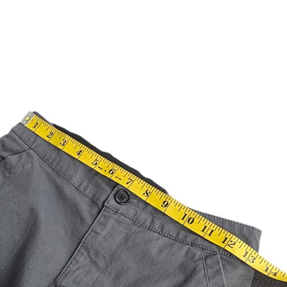 PACT Womens Organic Cotton Wide Leg Chino High Rise Pants, Crop,Grey, Size Small - Picture 7 of 8